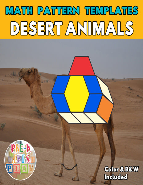 Desert Animals | Math Pattern Block Templates printables