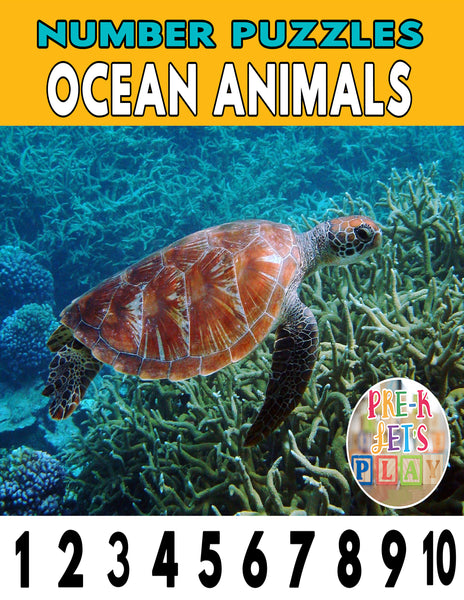 Number Strip Puzzles for Ocean Animals | Number Order Sequencing & Skip Counting