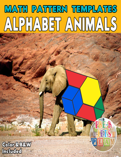 Animal Alphabet | Printable Math Pattern Block Templates