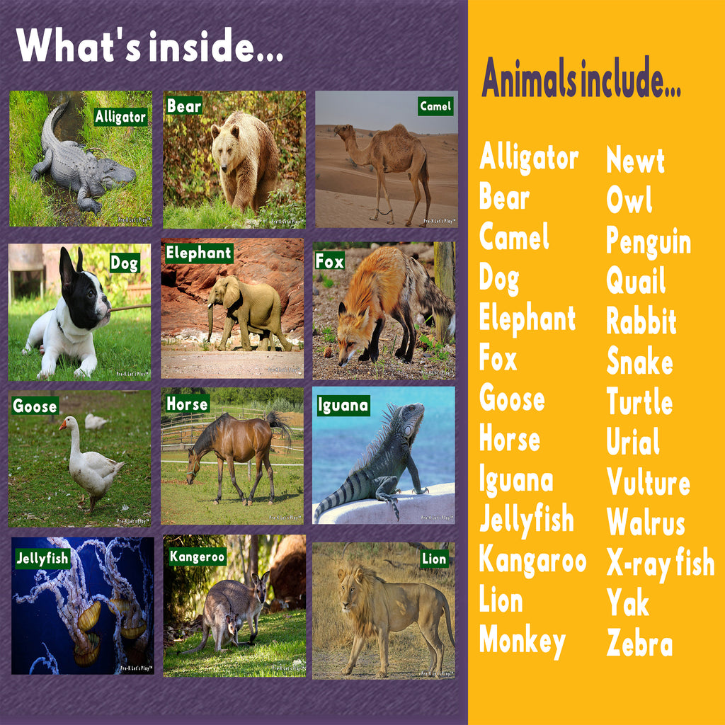 Animal Alphabet | Printable Math Pattern Block Templates | Pre-K Let's Play