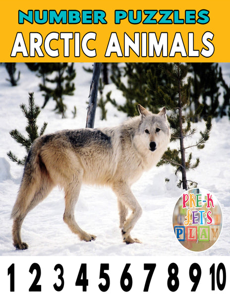 Arctic Winter Animals Number Strip Puzzles | Number Order and Skip Counting