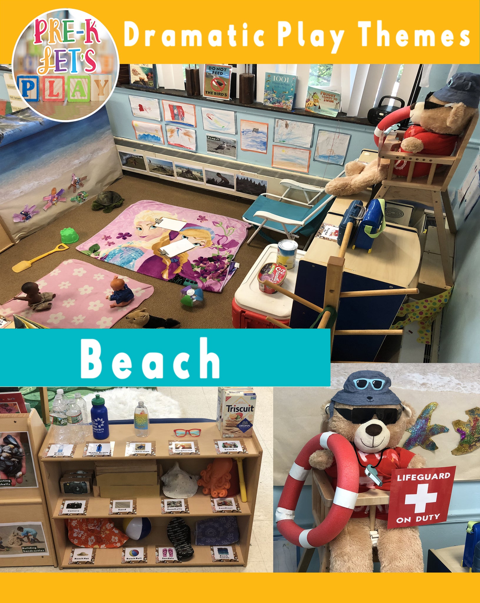 Pretend Play Beach Theme | Imaginative Play Printables for Dramatic Play Center