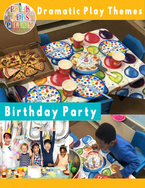 Pretend Play Birthday Party | Imaginative Play Printables for Dramatic Play