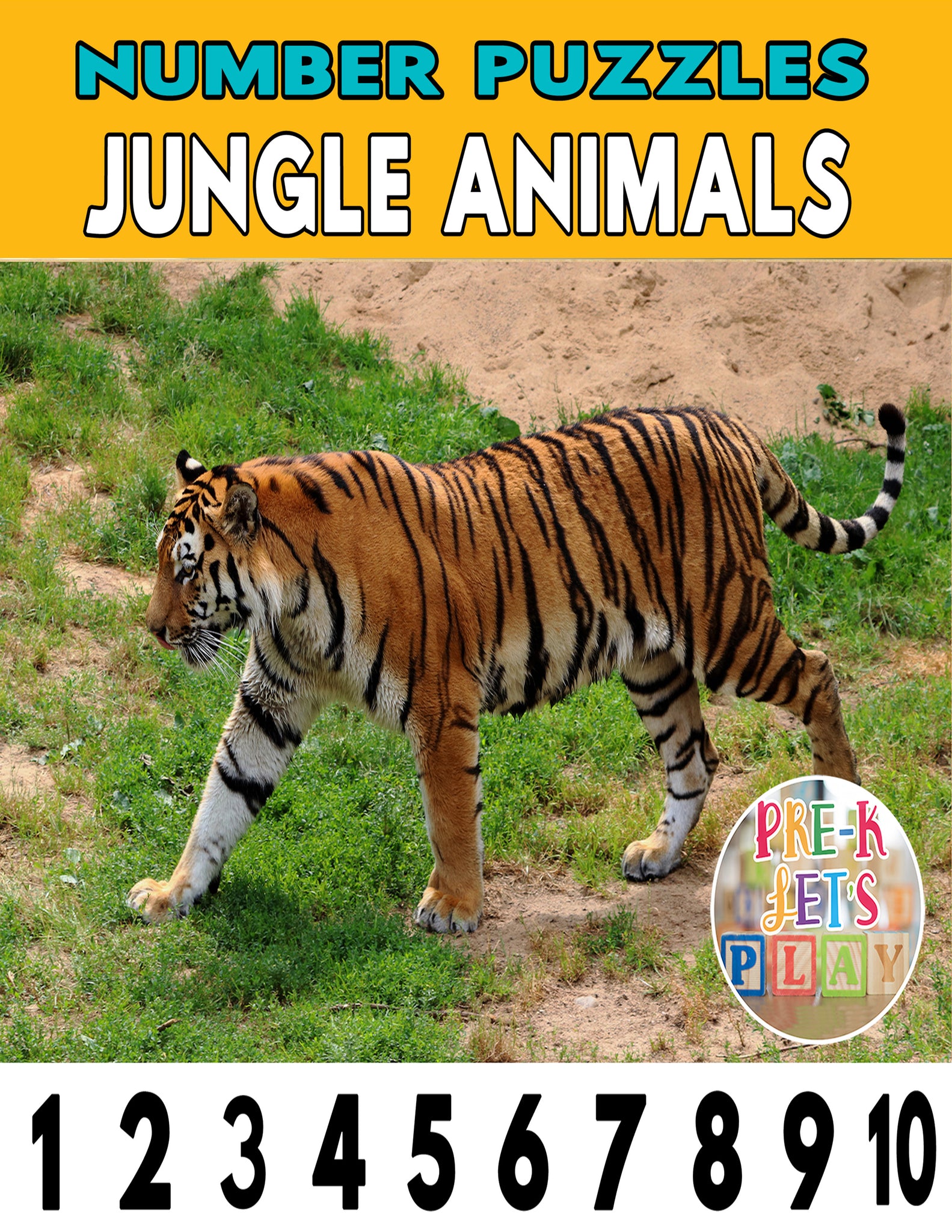 Number Strip Puzzles for Jungle Animals | Number Order and Skip Counting