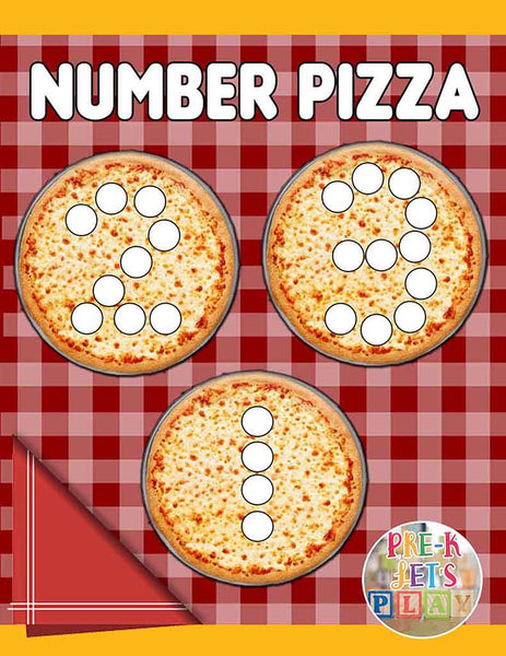 Making Pizza Pretend Play | Number Playdough Mats | Sensory Playdough Activity