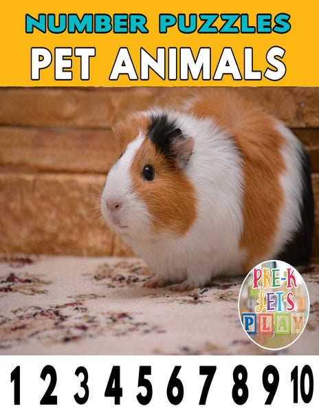 Number Strip Puzzles for Pet Animals | Number Order Sequencing & Skip Counting