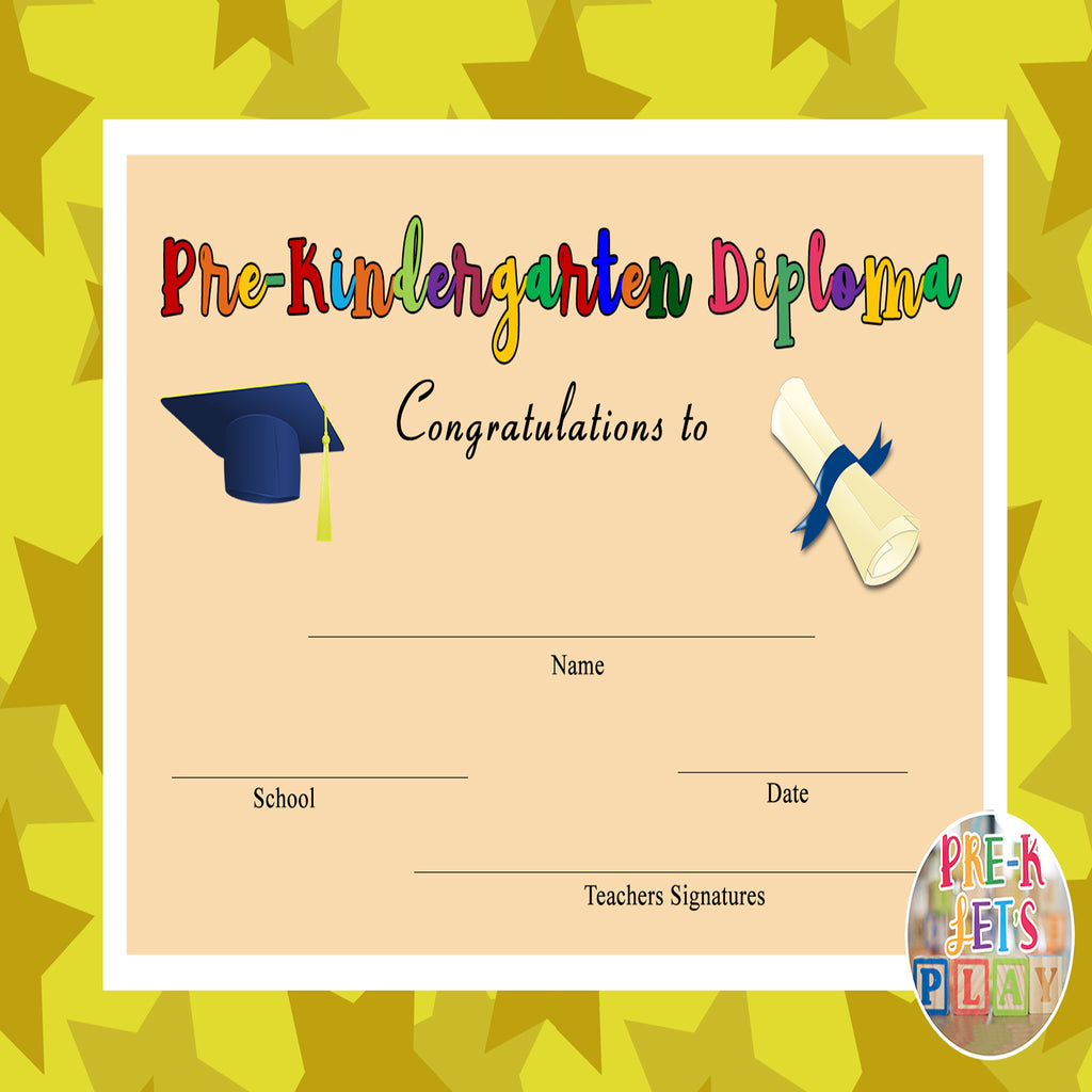 pre-k-graduation-editable-diplomas-certificates-end-of-the-year-pre-k-let-s-play for Free Pre K Certificate Printable Pre-K Graduation | Editable Diplomas & Certificates | End of the Year | Pre- K Let's Play for Free Pre K Certificate Printable