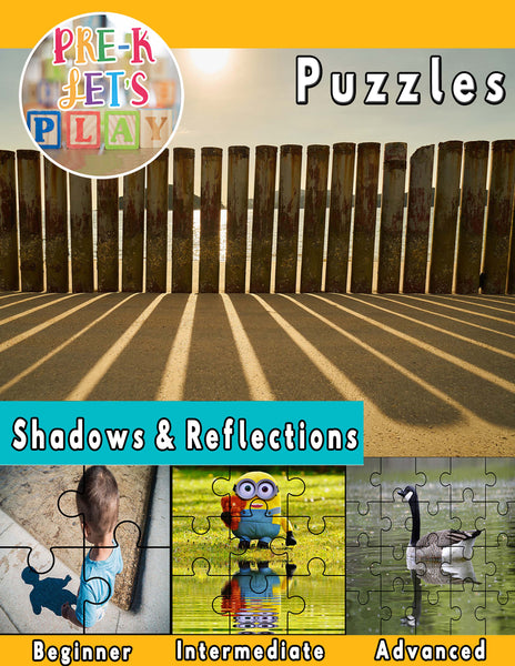 Shadows and reflections | Picture Puzzle Printables | Fine Motor Skills Activity