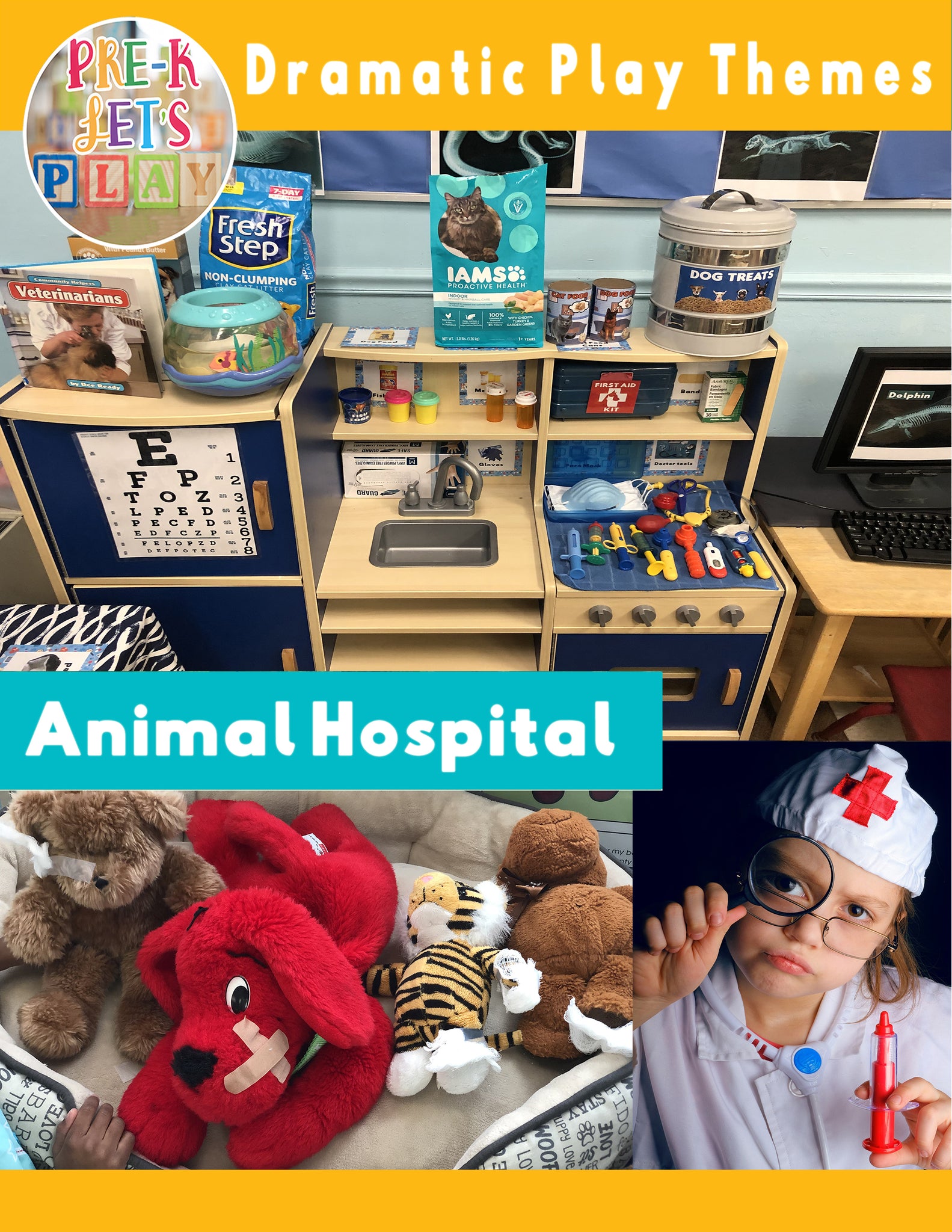 Pet Vet Animal Hospital | Pretend Play Printables for Dramatic Play Center